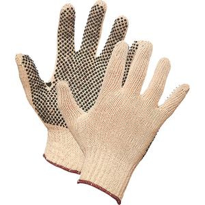Forcefield String-Knit Gloves - X-Large/10, 7, Polyester, PVC, Dotted Palm, Unlined, Pair