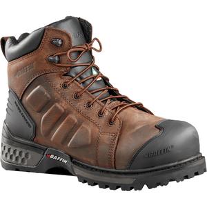 Monster Boots - Leather, 10, 7, 8, 8-1/2, 9, 9-1/2, 10-1/2, 11, 12, 13, 14, Non-Metallic Toe, Plain, Non-Metallic, Meets/Exceeds CSA Green Triangle, Impermeable, Pair, Brown, 6"
