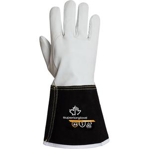 Endura® Driver's Gloves - Medium, 4X-Large, Unlined, Grain Goatskin, Goatskin Grain, Gauntlet/Leather, Wing