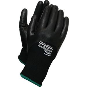 Thermo Nitri-Dex Gloves - X-Large/10, Medium/8, Large/9, 15, Nylon, Nitrile, 3/4 Dipped, Fleece, Pair