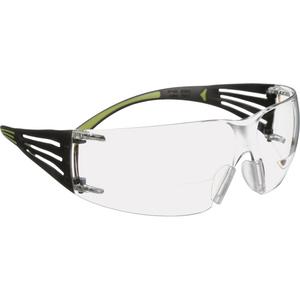 SecureFit™ 400 Series Reader Safety Glasses - Meets/Exceeds CSA Z94.3, Clear, Anti-Fog, '+1.5, +2.0, +2.5, Black & Green