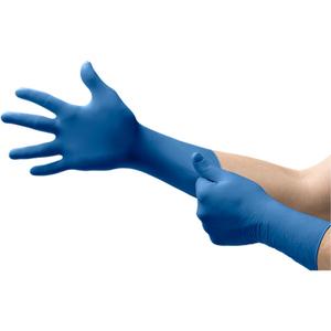 UltraSense® EC Gloves - Large/9, X-Small, Small/7, Medium/8, X-Large/10, 2X-Large, Nitrile, 11", 5-mil, Textured Fingertips, Blue, Powder-Free, None, Class 2