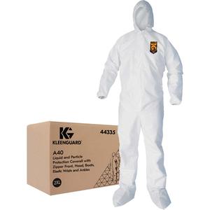 Kleenguard™ A40 Coveralls - Microporous, 2X-Large, X-Large, White, Unit