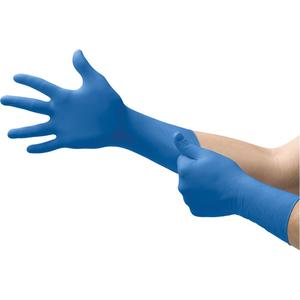 Microflex® SafeGrip™ SG-375 Medical Exam Gloves - Small, Medium, Large, X-Large, Latex, 11.6", 11-mil, Textured Fingertips, Blue, Powder-Free, NFPA, Class 2, 1.5 AQL, 14.2-mil (0.36 mm), EN ISO 13485:2012
