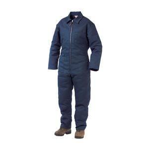 Lined Twill Coveralls - Poly-Cotton, Large, Medium, Small, X-Large, 2X-Large, 3X-Large, Navy Blue, Men's