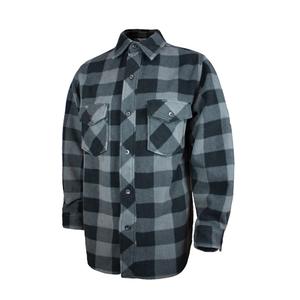 Plaid Solar Fleece Shirt - Polyester, Large, Medium, X-Large, 2X-Large, 3X-Large, Grey, Men's