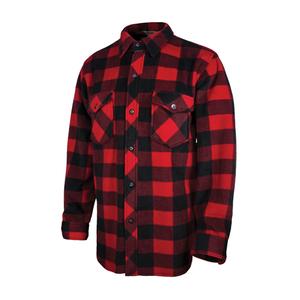 Plaid Solar Fleece Shirt - Polyester, Large, Medium, X-Large, 2X-Large, 3X-Large, Red, Men's
