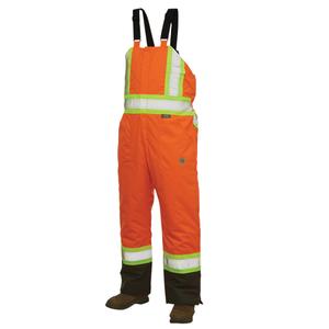 Lined Safety Overalls - High Visibility Orange, Silver/Yellow, Large, Medium, Small, X-Large, X-Small, 2X-Large, 3X-Large, 4X-Large, 5X-Large, Polyester/Polyurethane, CSA Z96 Class 2 - Level 2