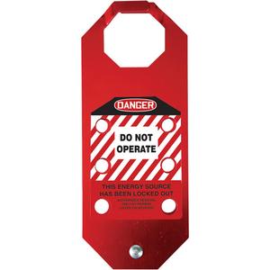 Stopout® OSHA Danger Aluma-Tag™ Do Not Operate Hasp - 6, Red