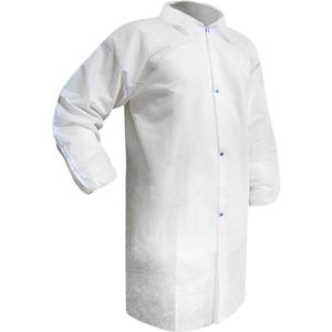 Disposable Lab Coat - Polypropylene, Medium, Large, X-Large, 2X-Large, White