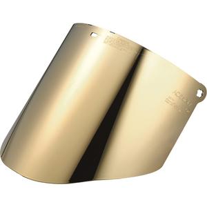 Total Performance Faceshield - 12-1/5", 22-6/7", 0.075", Polycarbonate, Gold, None, ANSI Z87+