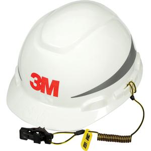 Hard Hat Tether - Coil, Clip/Loop, 4 lbs., 5.5"