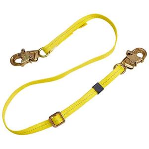 Web Adjustable Positioning Lanyard - 4', B, Snap Hook, Snap Hook, Polyester, 1