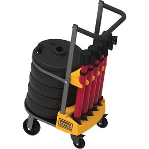 PLUS Barrier Post Cart Kit - Metal, Red, 42", 75', 22"-42", 15'