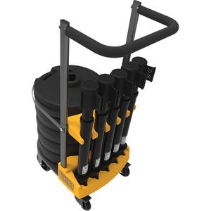 PLUS Barrier Post Cart Kit - Metal, Black, 42", 75', 22"-42", 15'