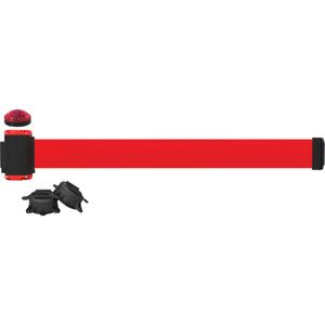 Wall Mount Barrier with Light Kit - Plastic, Red, Red, Do Not Enter - Arc Flash Boundary, 7', Magnetic Mount
