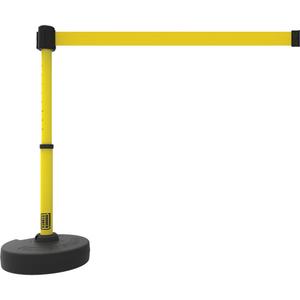 PLUS Barrier Post Set - 42", Plastic, Yellow, Yellow, 15', Blank, 22"-42"