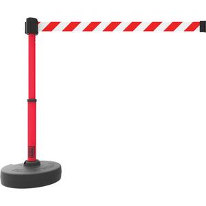 PLUS Barrier Post Set - 42", Plastic, Red, Red, 15', Blank, 22"-42"