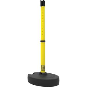 PLUS Barrier Post Set Receiver - 42", Plastic, Yellow, 22"-42"