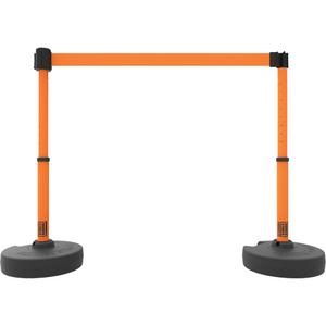 PLUS Barrier Post Set X2 - 42", Plastic, Orange, Orange, 15', Blank, 22"-42"