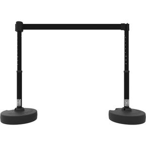 PLUS Barrier Post Set X2 - 42", Plastic, Black, Black, 15', Blank, 22"-42"
