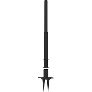 PLUS Barrier Posts - 42", Plastic, Black, 22"-42"