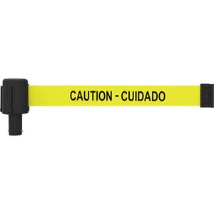 PLUS Banner Cassette - Yellow, Caution - Cuidado, 15'