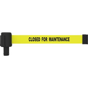 PLUS Banner Cassette - Yellow, Closed for Maintenance, 15'