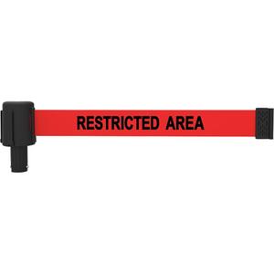 PLUS Banner Cassette - Red, Restricted Area, 15'