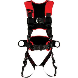 Protecta® Comfort Contruction Harness - Work Positioning/Fall Arrest, AP, 420 lbs., Small, Medium/Large, X-Large, Back - Side, Quick-Connect, Quick-Connect