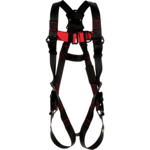 Vest-Style Harness - Ladder Climbing/Fall Arrest, AL, 420 lbs., Small, Medium/Large, X-Large, Back - Front, Tongue Buckle, Pass-Through/Mating