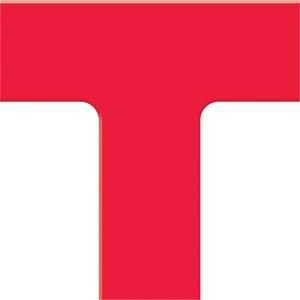 Tough-Mark™ Heavy-Duty Floor Marking - Red, Polyethylene, 6", 6", T