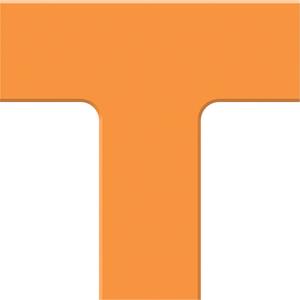 Tough-Mark™ Heavy-Duty Floor Marking - Orange, Polyethylene, 6", 6", T