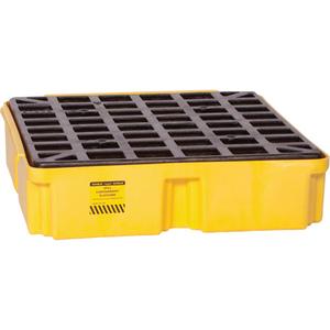 Modular Spill Platform - 26", 51.5", 26.25", 6.5", 15 US gal., 2000 lbs., Yellow, No, HDPE, 1-drum