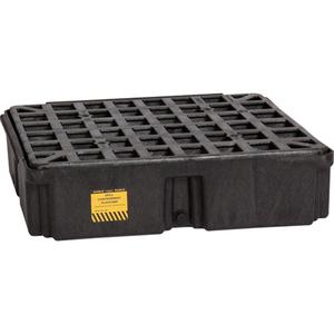 Modular Spill Platform - 26", 51.5", 26.25", 6.5", 15 US gal., 2000 lbs., Black, Yes, HDPE, 1-drum