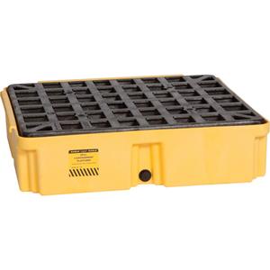 Modular Spill Platform - 26", 51.5", 26.25", 6.5", 15 US gal., 2000 lbs., Yellow, Yes, HDPE, 1-drum
