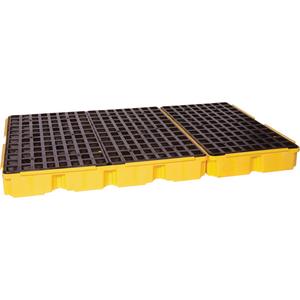 Modular Spill Platform - 51.5", 78.25", 6.5", 88 US gal., 121 US gal., 10 000 lbs., Yellow, No, HDPE, 6-drum