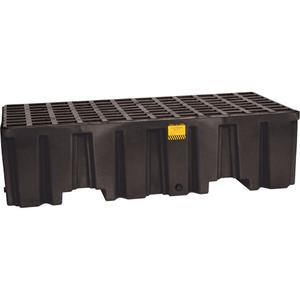 Spill Containment Pallet - 26.25", 51.5", 51", 51", 13.75", 66 US gal., 4000 lbs., Black, Yes, HDPE, 2-drum
