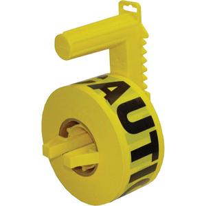 WizPro® Barricade Tape Dispenser - Yellow, Plastic