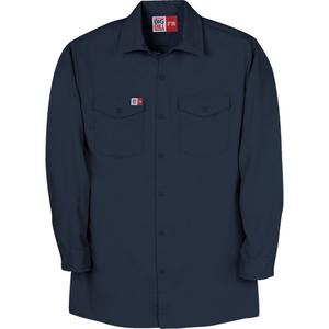 Arc Flash Work Shirt - Large (Tall), Medium (Tall), X-Large (Tall), 2X-Large (Tall), 3X-Large (Tall), 4X-Large (Tall), 5X-Large (Tall), Navy Blue, 8.7 cal/cm², NFPA 2112, 2