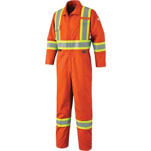 7702 Arc Flash Hi-Vis Safety Coveralls - 62, 64, 66, Orange, 10 cal/cm², NFPA 70E/ASTM F1506, 2, 7 oz. FR-Tech™ 88% premium cotton blended with 12% high-tenacity nylon