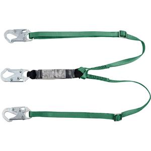 V-Series Lanyard - 6', Meets/Exceeds CSA-Z259.11, 110 lbs., 230 lbs., Snap Hook, Snap Hook, Polyester, Pack, 2