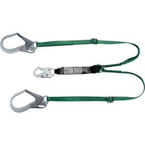V-Series Lanyard - 6', Meets/Exceeds CSA-Z259.11, 110 lbs., 230 lbs., Snap Hook, Rebar Hook, Polyester, Pack, 2