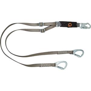 V-Series Tie-Back Lanyard - 6', 150 lbs., 310 lbs., Snap Hook, Carabiner, Polyester, Pack, 2