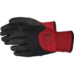 Dexterity® Coated Gloves - Large, Small, Medium, X-Large, 2X-Large, 15, Acrylic, PVC, 3/4 Dipped, Fleece, Red and black
