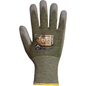 Extreme-Cut Gloves - 10, 5, 6, 7, 8, 9, 11, 12, 13, TenActiv™, Polyurethane, Dipped Palm, ASTM ANSI Level A9, Unrated, Unrated, ANSI/ISEA 105 Level 4, Unrated, Green, Knit
