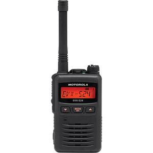 EVX-S24 Series Portable Radio - UHF, 200 000 sq. ft., 256, 403-470 MHz, Alpha-Numeric, Analog and Digital, Black