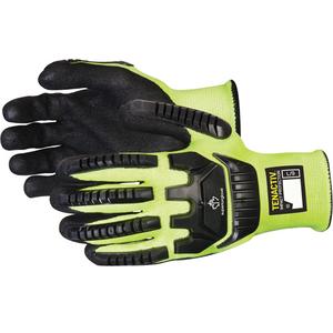 Anti-Impact Hi-Viz Gloves - 10, 6, 7, 8, 9, 11, 12, 13, TenActiv™, Nitrile, Dipped Palm, ASTM ANSI Level A4, ANSI/ISEA 105 Level 4, Unrated, ANSI/ISEA 105 Level 5, Unrated