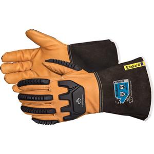 Endura® Anti-Impact Driver's Gloves - Large, Small, Medium, X-Large, 2X-Large, Kevlar®, Grain Goatskin, Keystone, Brown and black