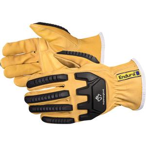 Endura® Anti-Impact Driver's Gloves - 3X-Large, X-Small, Small, Medium, Large, X-Large, 2X-Large, Kevlar®, Grain Goatskin, Keystone, Brown and black